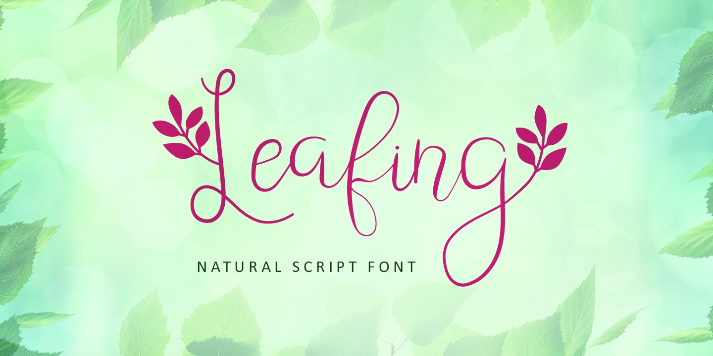 Пример шрифта Leafing
